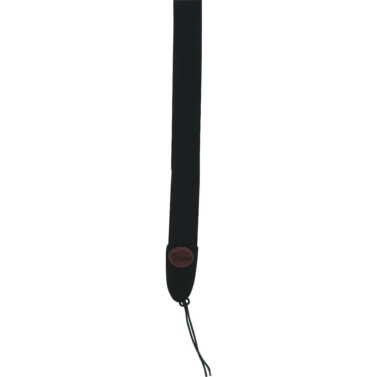Fender 2 Inch Cotton/Leather Strap Black Accessories / Straps