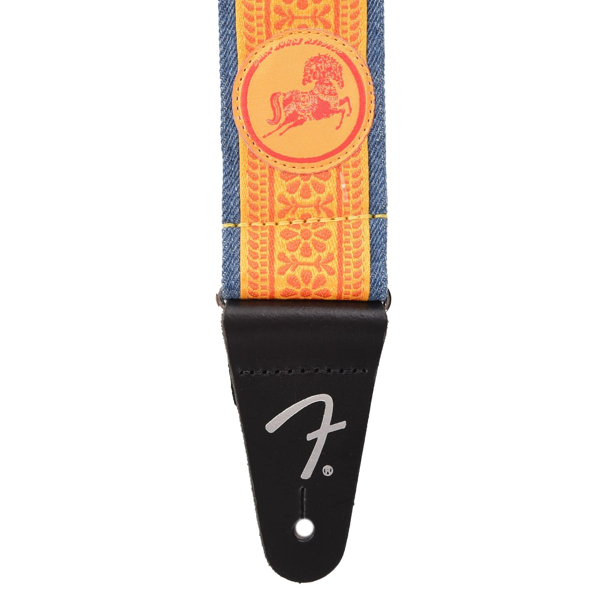 Fender George Harrison Dark Horse Floral Strap Orange 2" Accessories / Straps