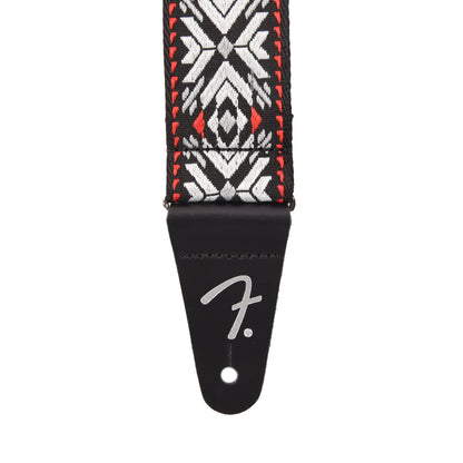 Fender Pasadena Woven Strap Red Snowflake 2" Accessories / Straps