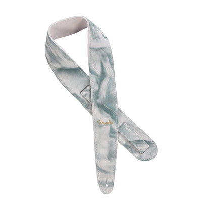 Fender Tie Dye Leather Strap Sage Green Accessories / Straps