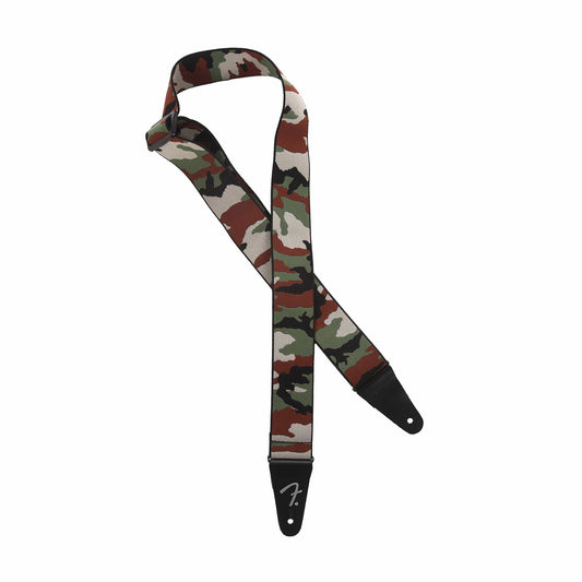 Fender Weighless 2" Strap Woodland Camo Accessories / Straps