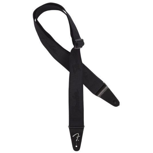 Fender Weightless Running Logo Strap Black Out Accessories / Straps