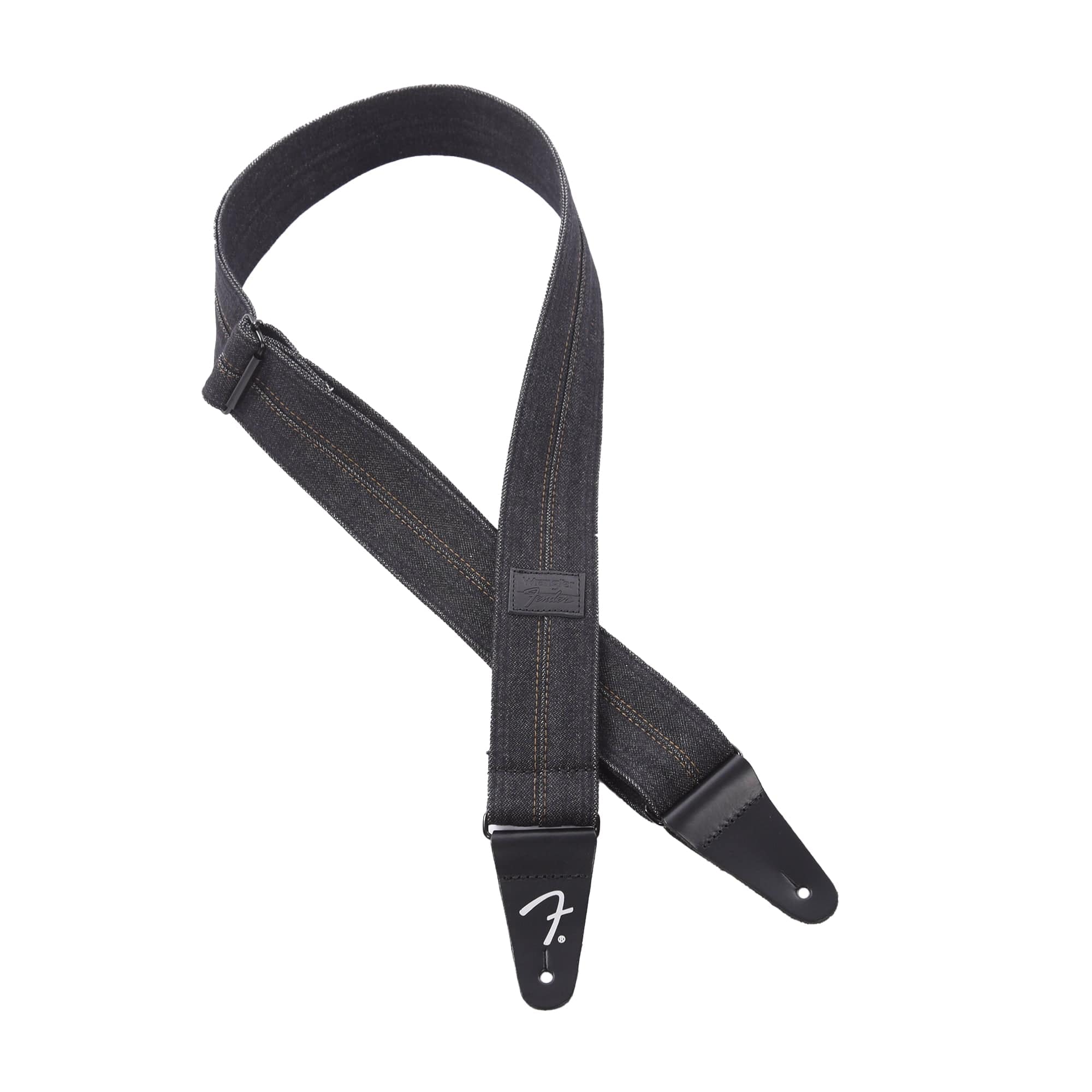 Fender x Wrangler Denim Strap Washed Black Stitch Accessories / Straps
