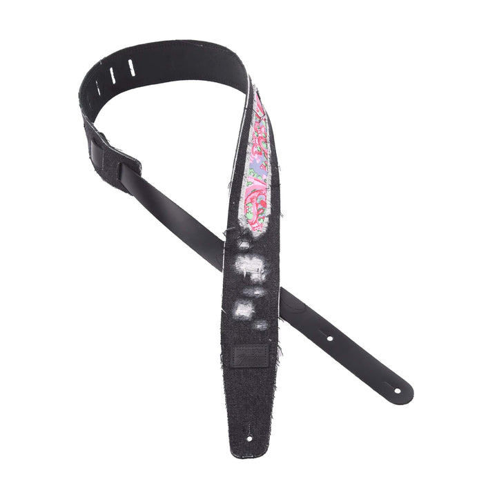 Fender x Wrangler Ripped Denim Strap Black Chicago Music Exchange
