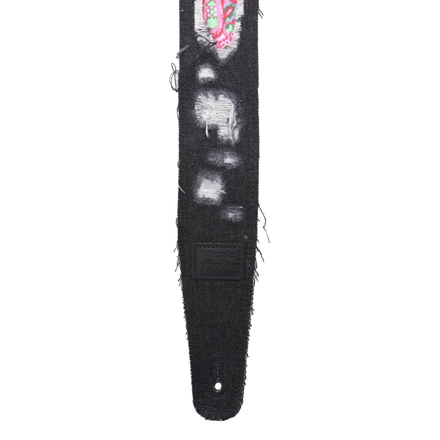 Fender x Wrangler Ripped Denim Strap Black Accessories / Straps
