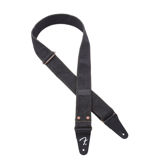 Fender x Wrangler Riveted Denim Strap Black Accessories / Straps
