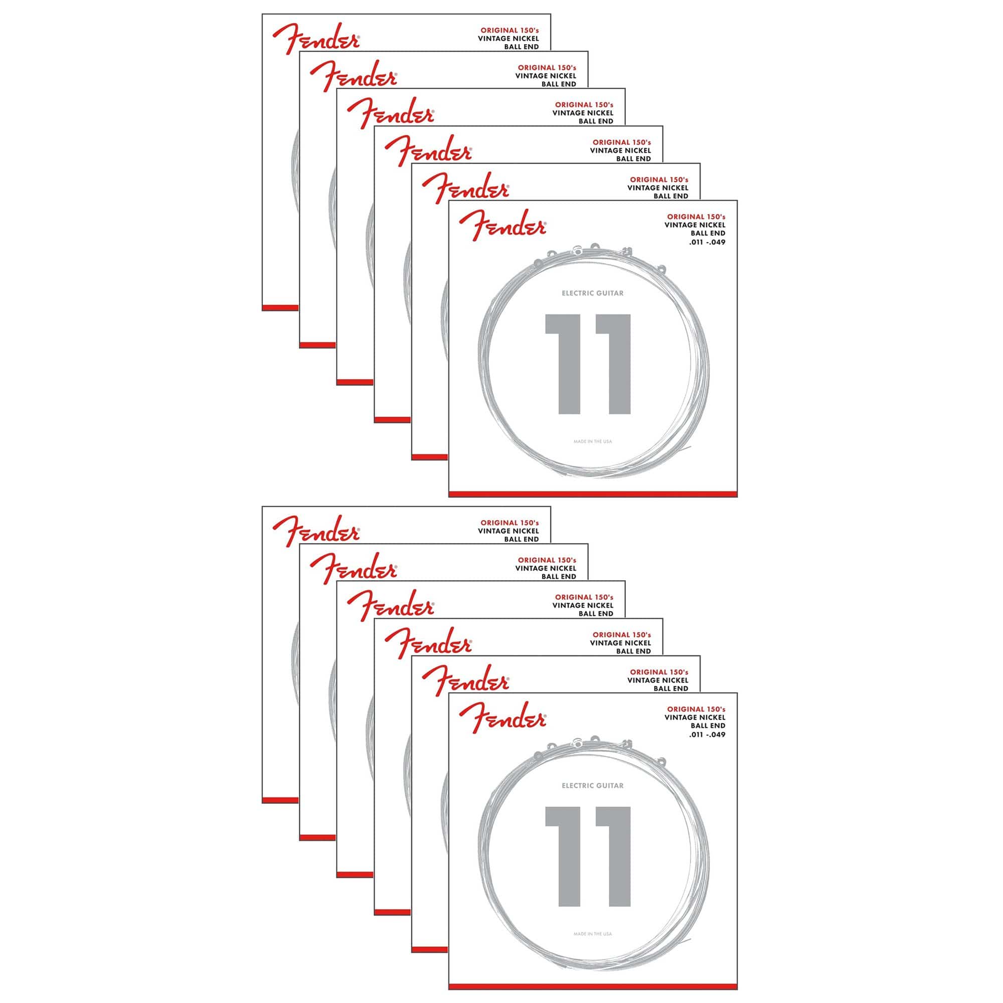 Fender 150M Pure Nickel 11-49 (12 Pack Bundle) Accessories / Strings / Guitar Strings