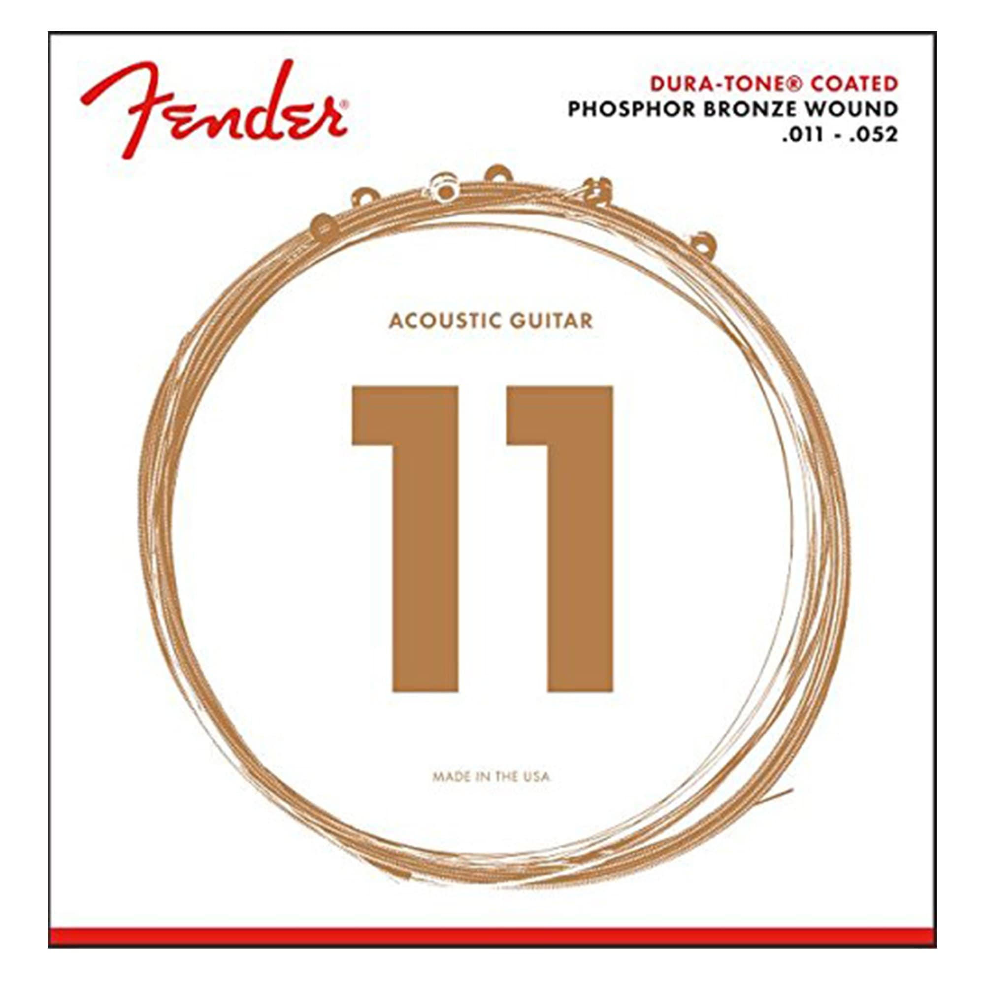 Fender 860Cl Phosphor Bronze Coated Strings 11-52 Accessories / Strings / Guitar Strings