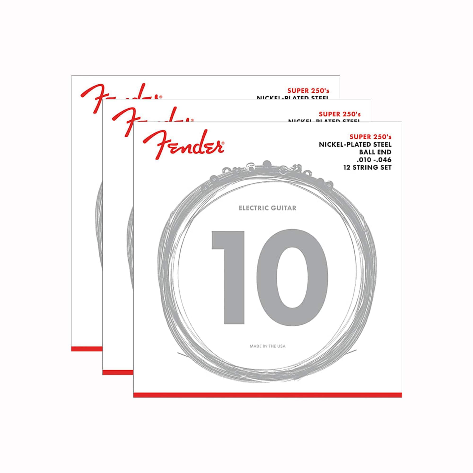 Fender Electric XII Strings 10-46 3 Pack Bundle Accessories / Strings / Guitar Strings