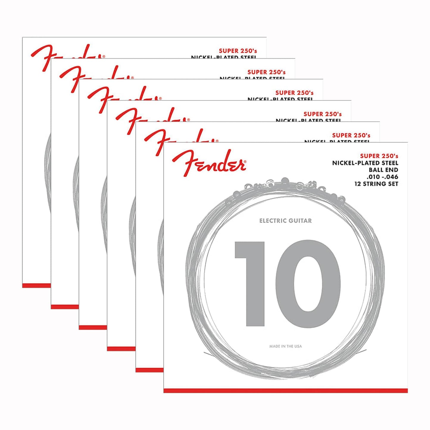 Fender Electric XII Strings 10-46 6 Pack Bundle Accessories / Strings / Guitar Strings
