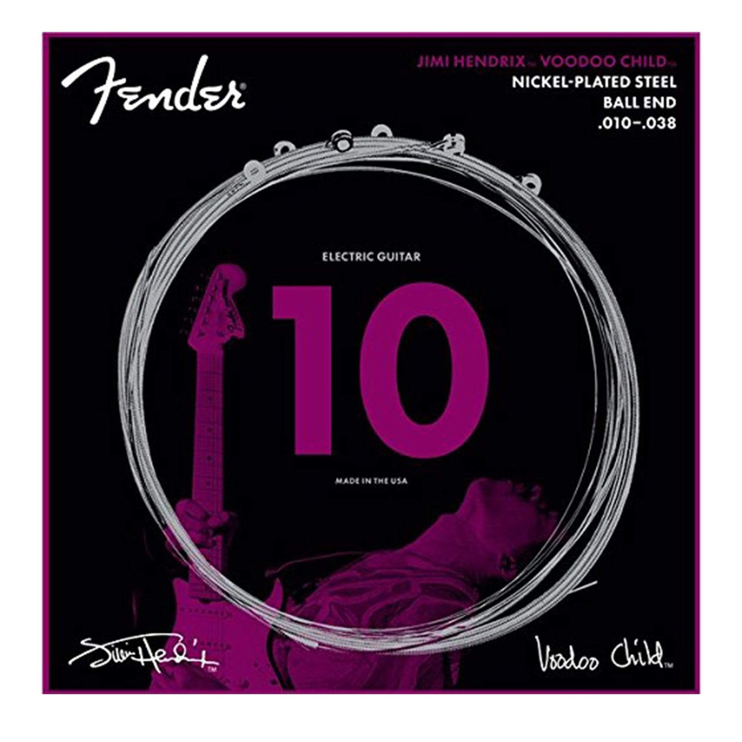 Fender Hendrix Voodoo Child Ball End Nickel Plated Steel 10-38 Accessories / Strings / Guitar Strings