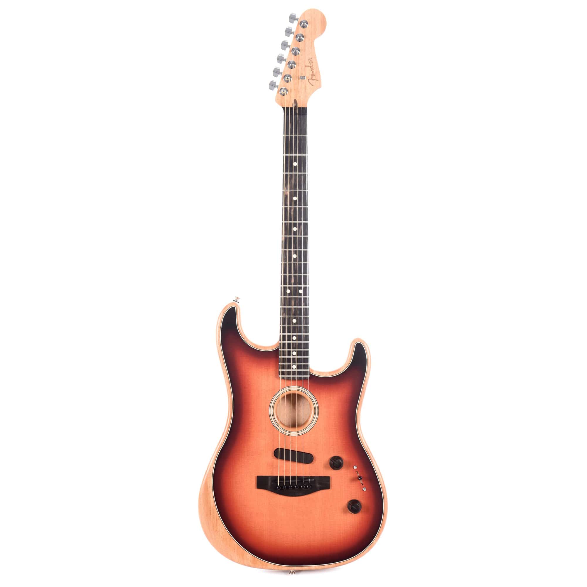 Fender Acoustasonic Stratocaster 3-Tone Sunburst Acoustic Guitars / Built-in Electronics