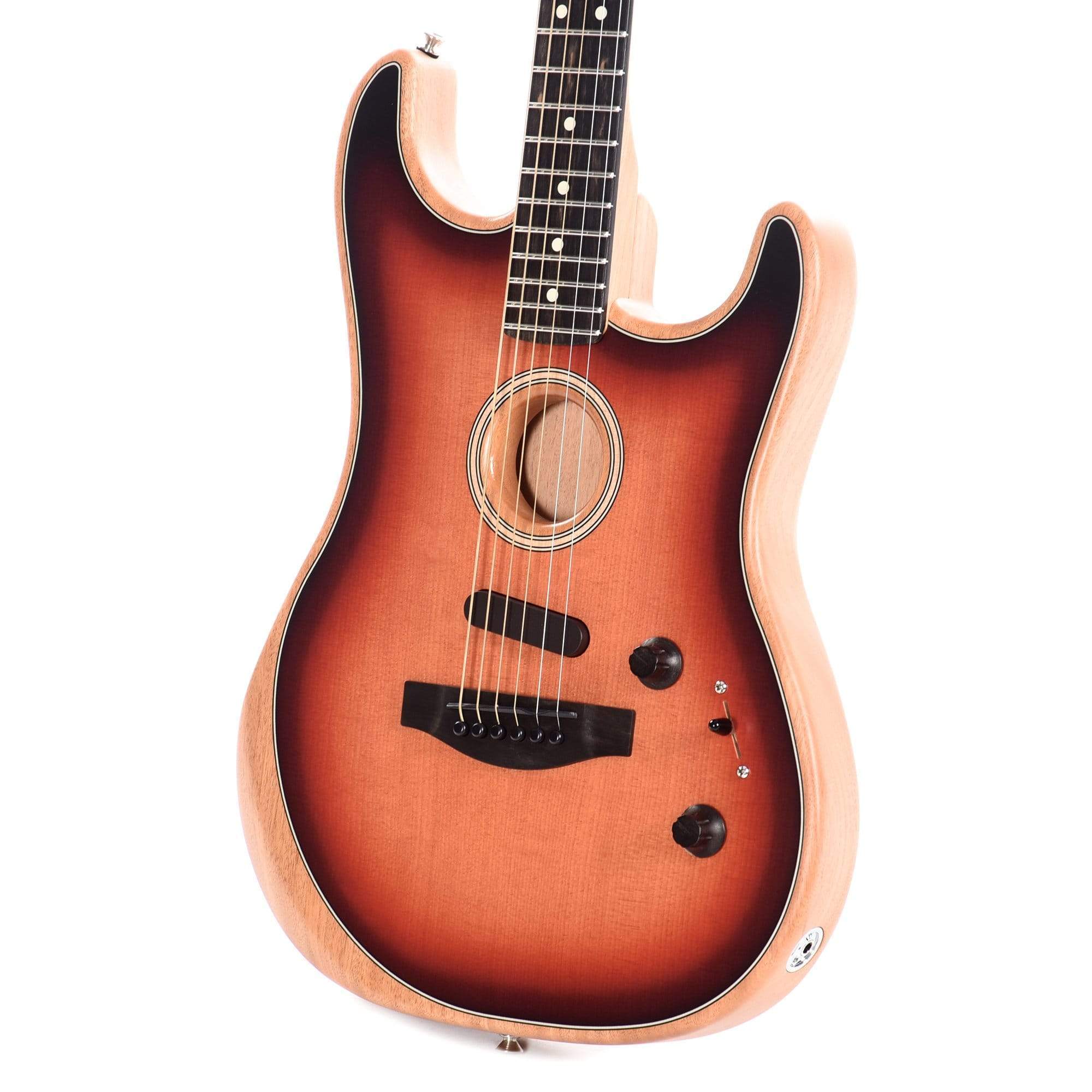 Fender Acoustasonic Stratocaster 3-Tone Sunburst Acoustic Guitars / Built-in Electronics