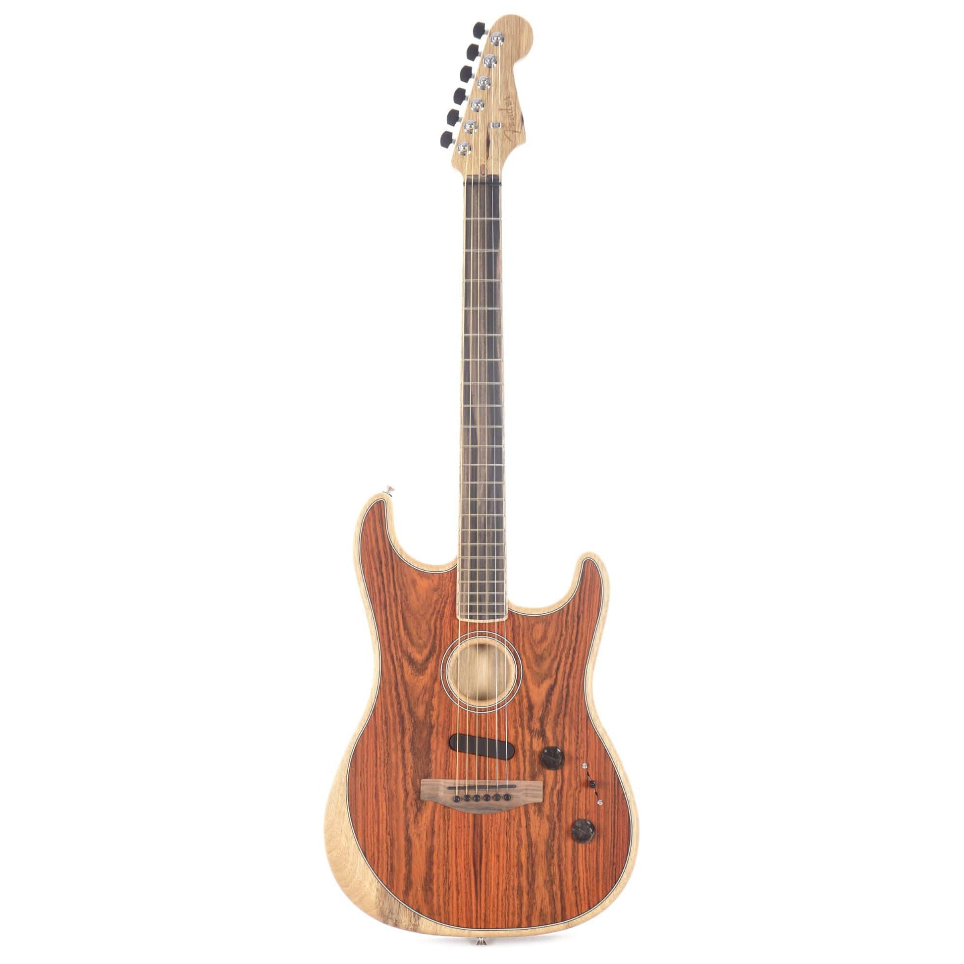 Fender Acoustasonic Stratocaster Exotic Cocobolo Acoustic Guitars / Built-in Electronics