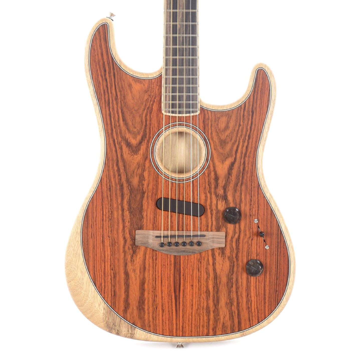 Fender Acoustasonic Stratocaster Exotic Cocobolo Acoustic Guitars / Built-in Electronics