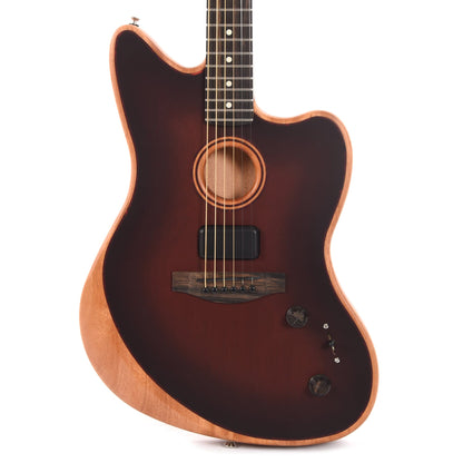 Fender American Acoustasonic Jazzmaster All-Mahogany Brownburst Acoustic Guitars / Built-in Electronics