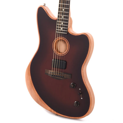 Fender American Acoustasonic Jazzmaster All-Mahogany Brownburst Acoustic Guitars / Built-in Electronics