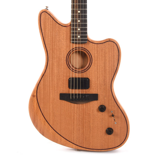 Fender American Acoustasonic Jazzmaster All-Mahogany Natural Acoustic Guitars / Built-in Electronics