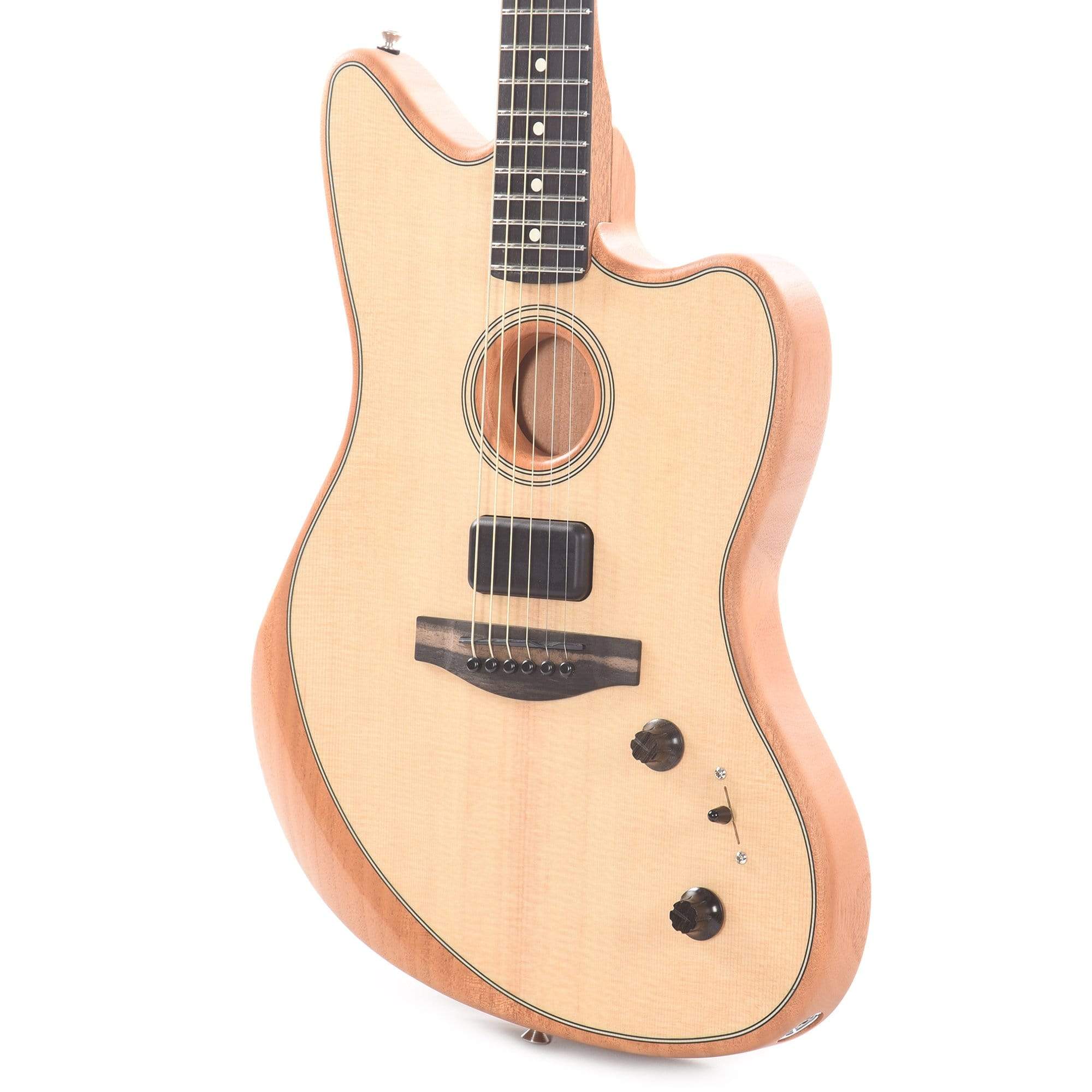 Fender American Acoustasonic Jazzmaster Natural Acoustic Guitars / Built-in Electronics