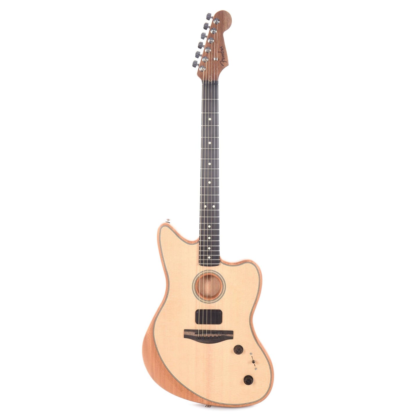 Fender American Acoustasonic Jazzmaster Natural Acoustic Guitars / Built-in Electronics