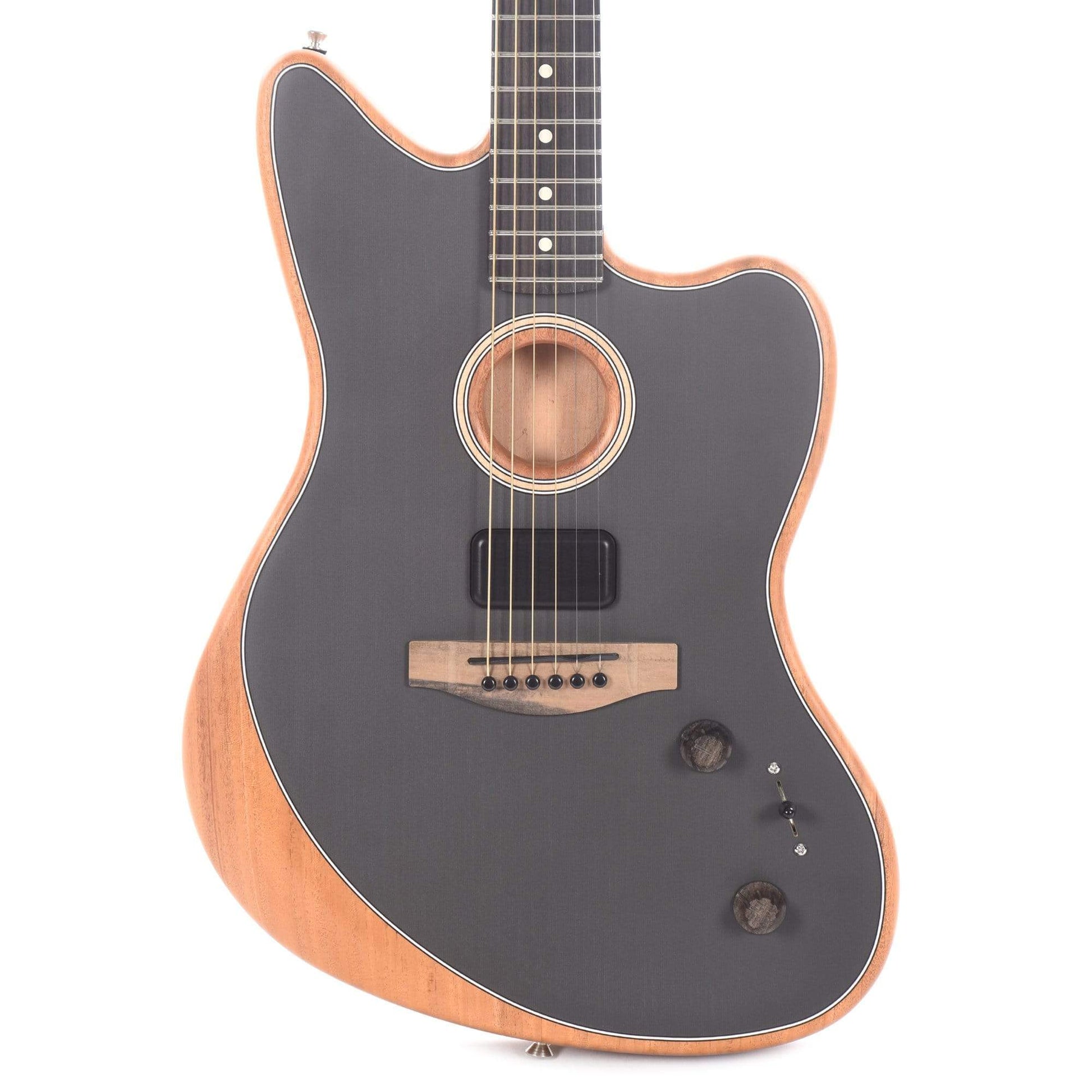 Fender American Acoustasonic Jazzmaster Tungsten Acoustic Guitars / Built-in Electronics