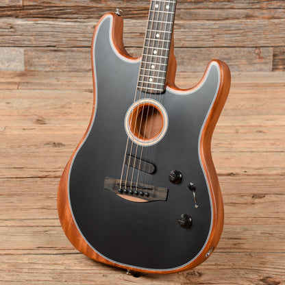 Fender American Acoustasonic Stratocaster Black 2020 Acoustic Guitars / Built-in Electronics