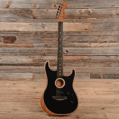 Fender American Acoustasonic Stratocaster Black 2021 Acoustic Guitars / Built-in Electronics