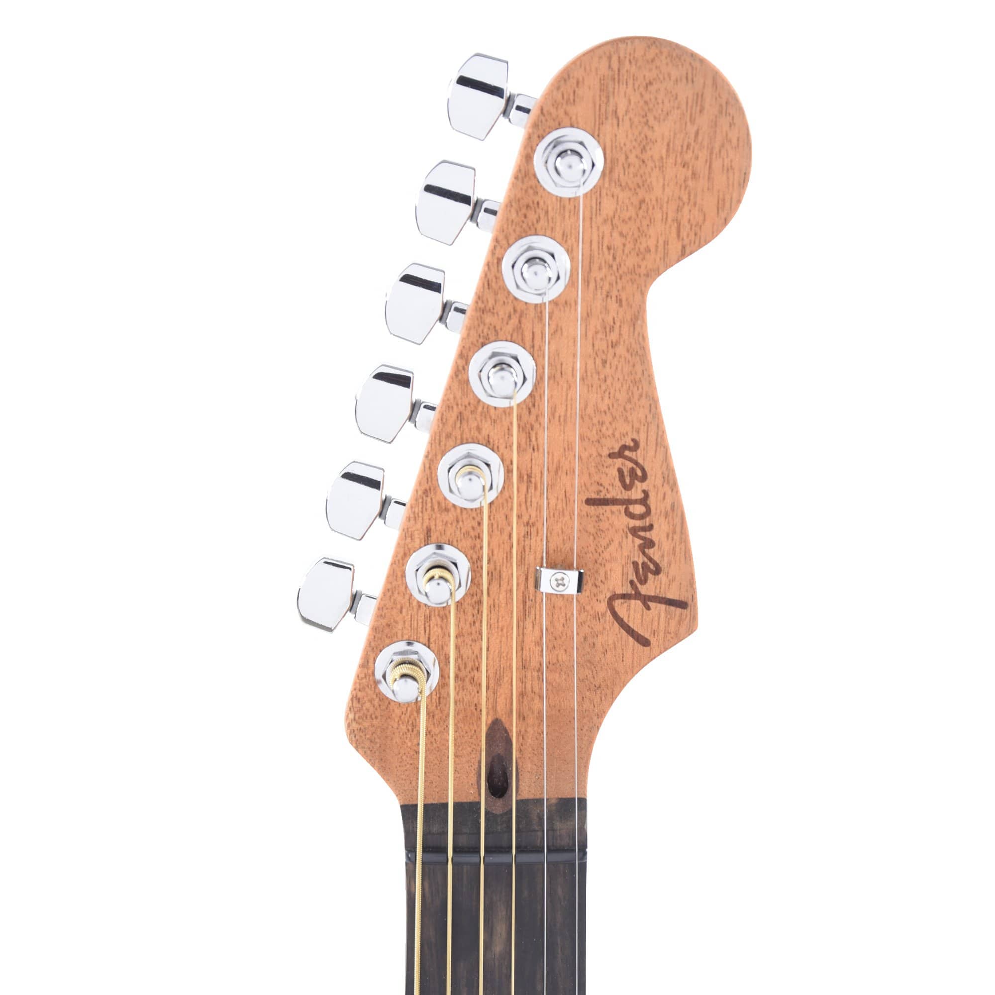 Fender American Acoustasonic Stratocaster Shell Pink w/Tortoise Rosette & Purfling Acoustic Guitars / Built-in Electronics