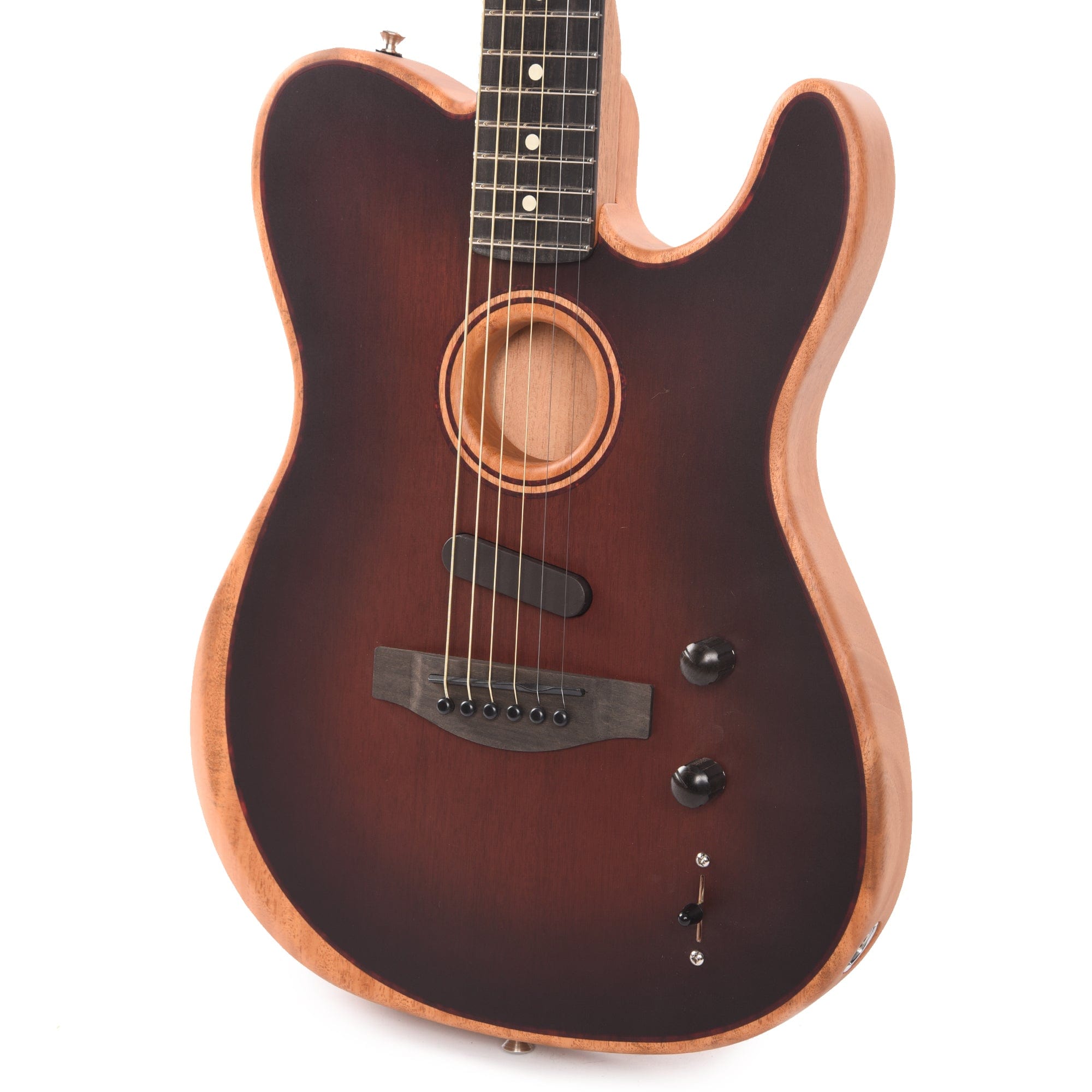 Fender American Acoustasonic Telecaster All-Mahogany Brownburst Acoustic Guitars / Built-in Electronics