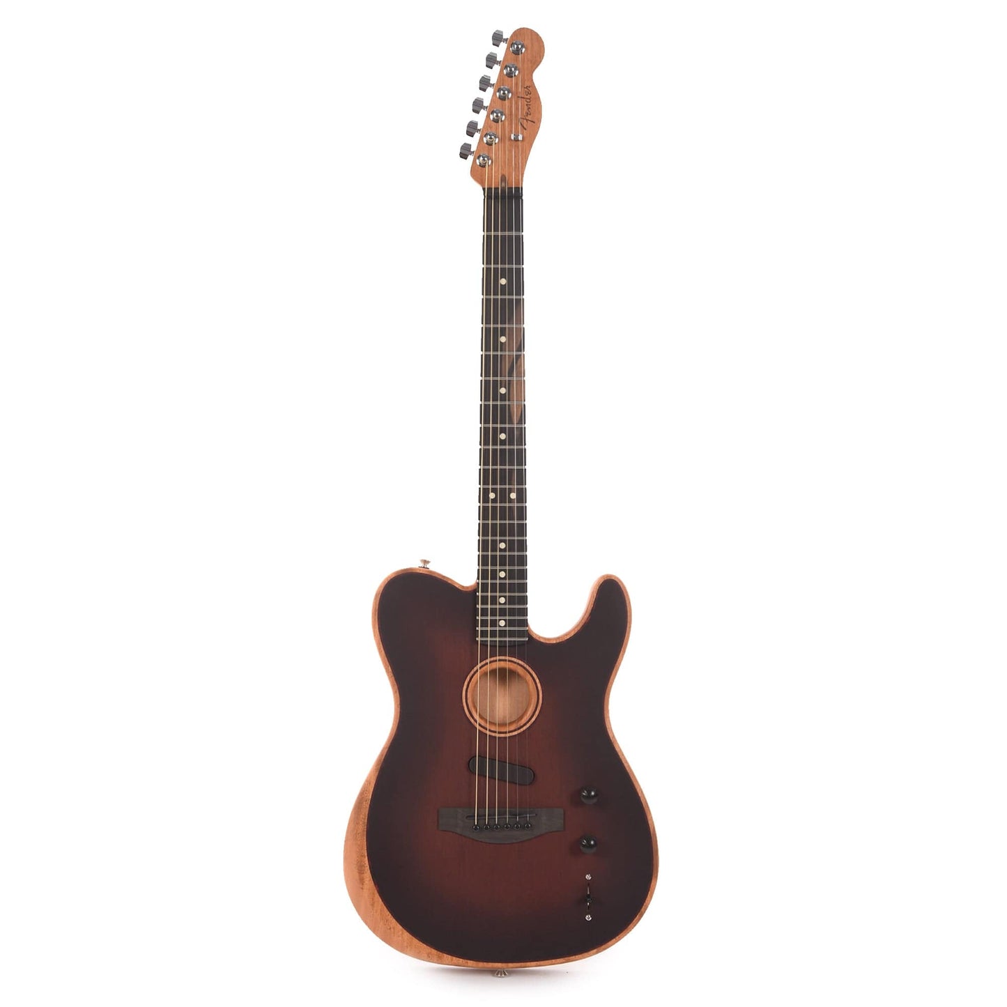 Fender American Acoustasonic Telecaster All-Mahogany Brownburst Acoustic Guitars / Built-in Electronics