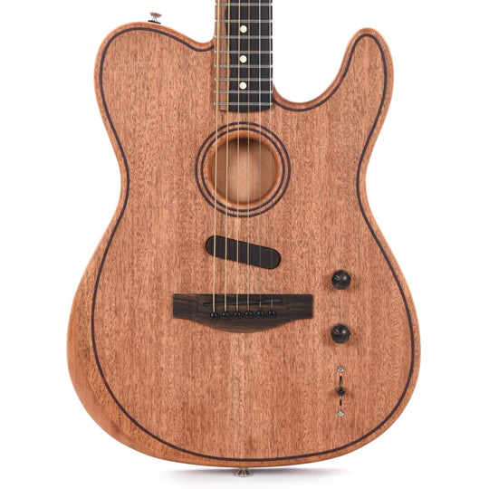 Fender American Acoustasonic Telecaster All-Mahogany Natural Acoustic Guitars / Built-in Electronics