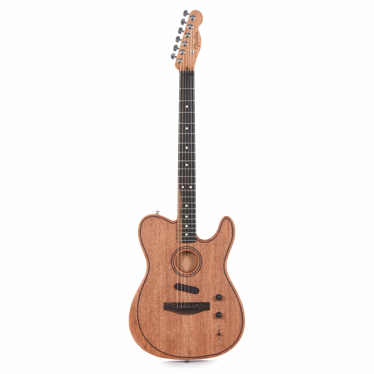 Fender American Acoustasonic Telecaster All-Mahogany Natural Acoustic Guitars / Built-in Electronics