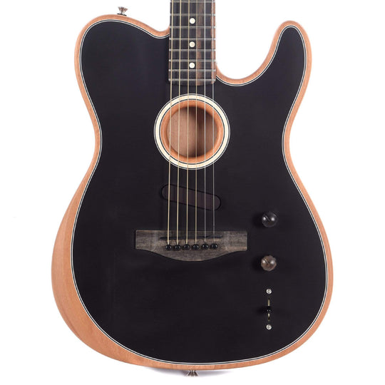 Fender American Acoustasonic Telecaster Black Acoustic Guitars / Built-in Electronics