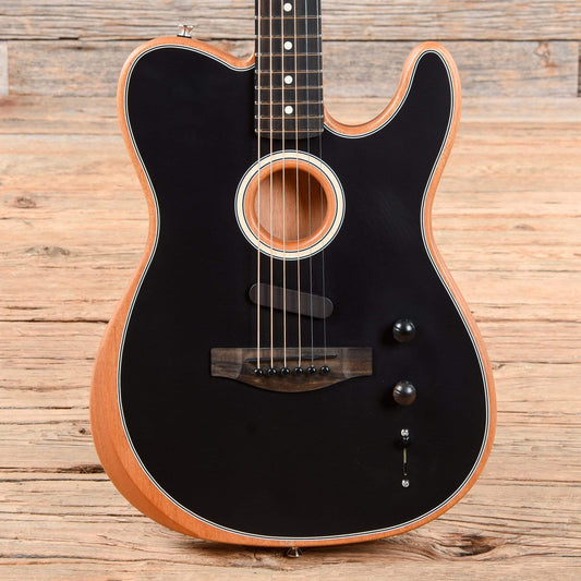 Fender American Acoustasonic Telecaster Black Acoustic Guitars / Built-in Electronics