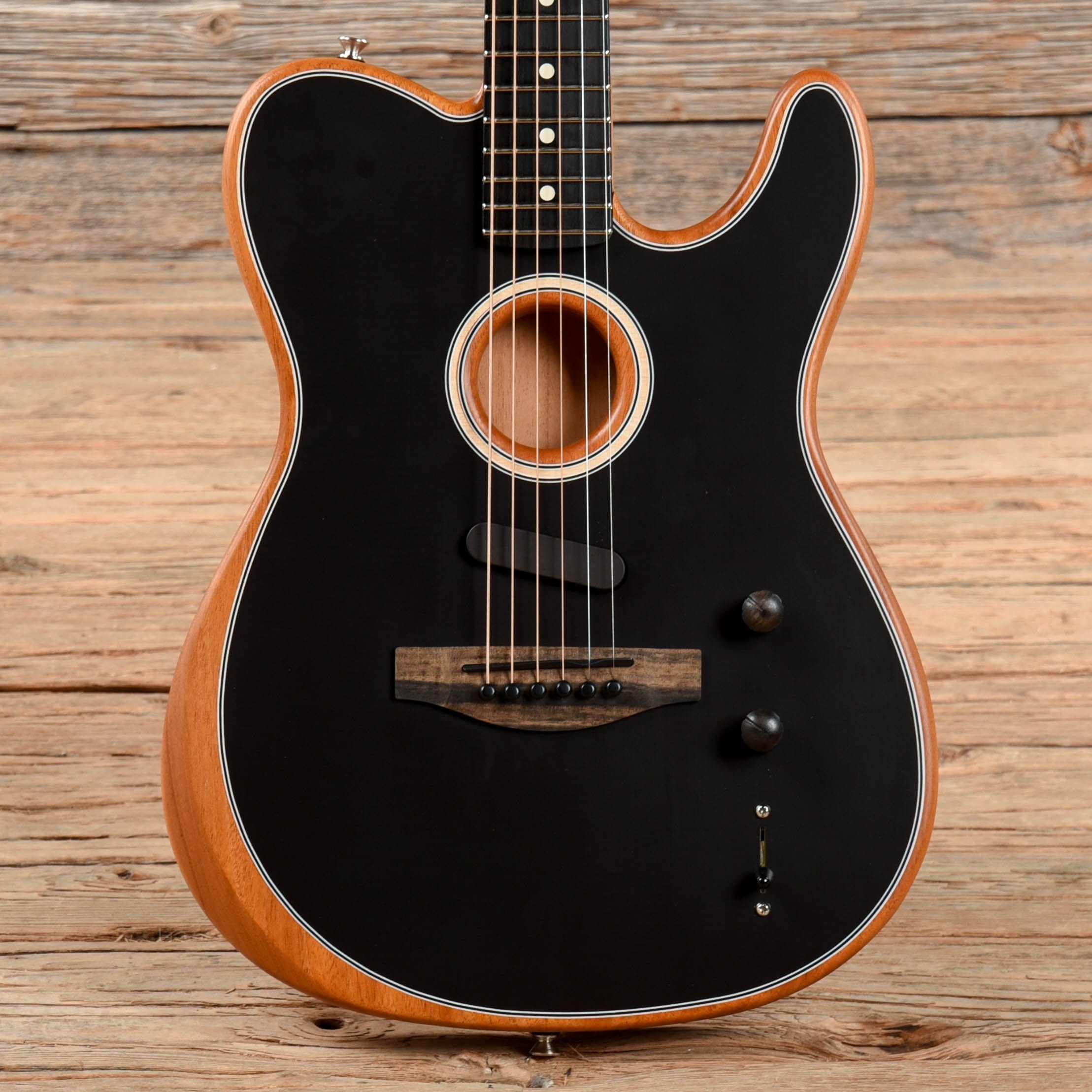 Fender American Acoustasonic Telecaster Black 2021 Acoustic Guitars / Built-in Electronics
