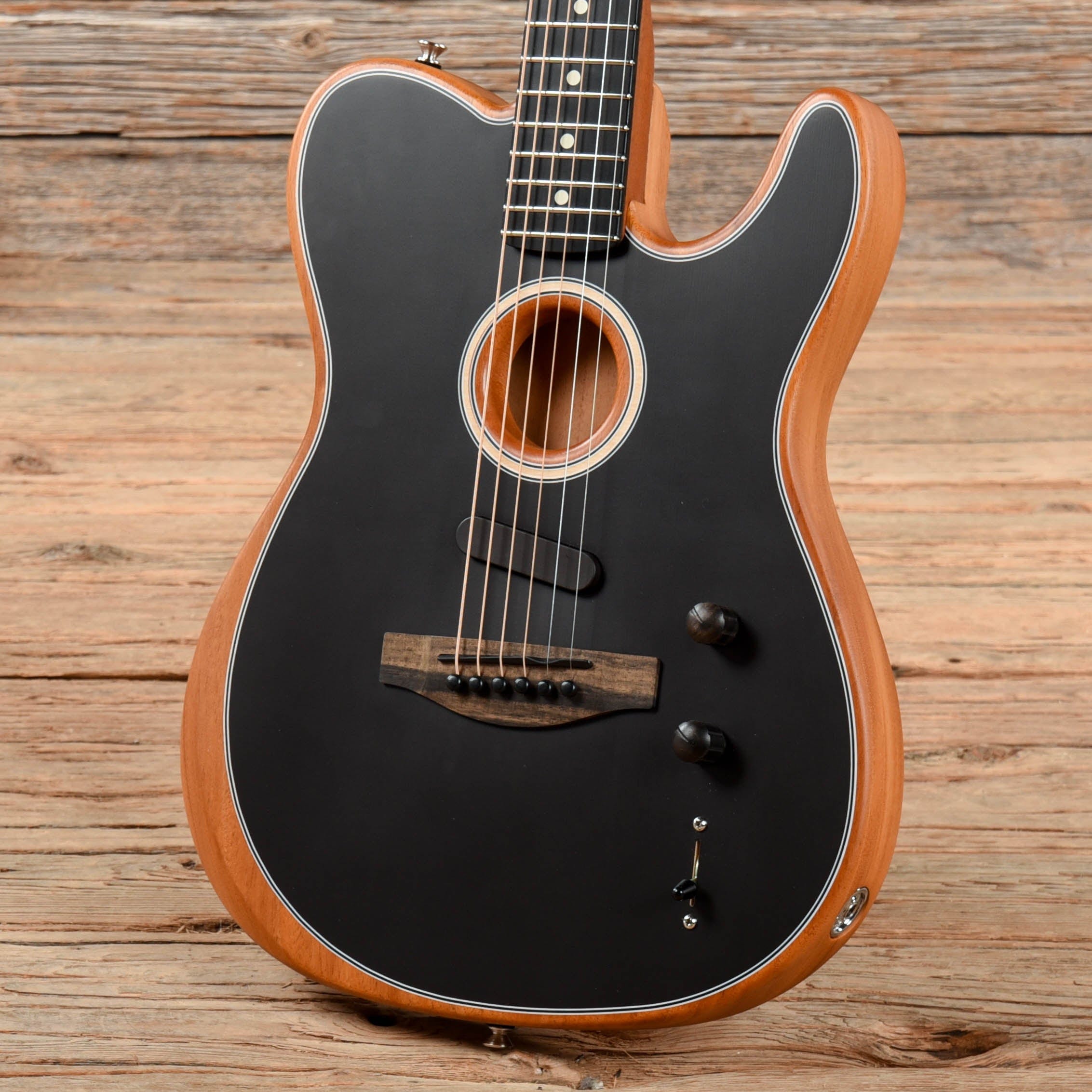 Fender American Acoustasonic Telecaster Black 2021 Acoustic Guitars / Built-in Electronics