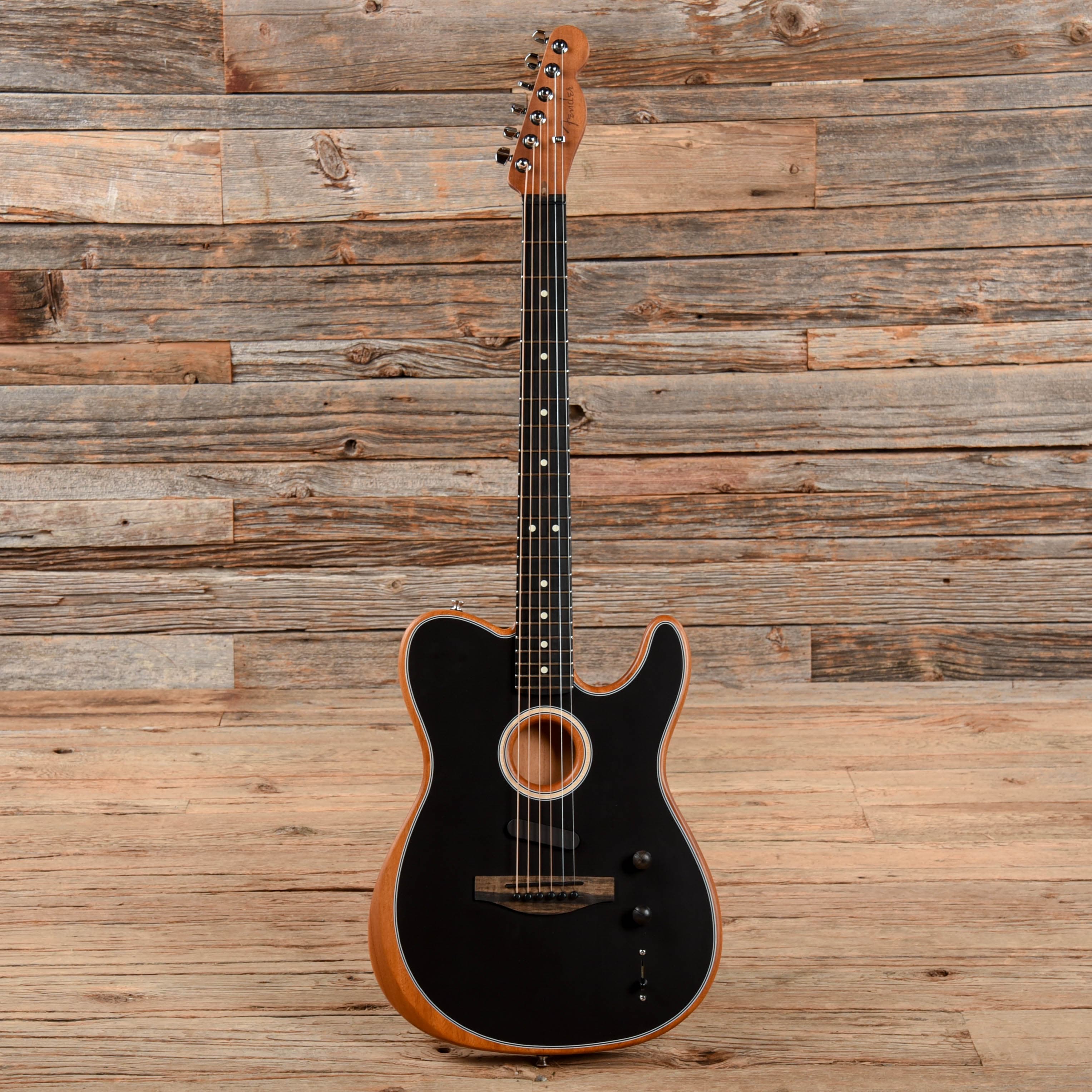 Fender American Acoustasonic Telecaster Black 2021 Acoustic Guitars / Built-in Electronics