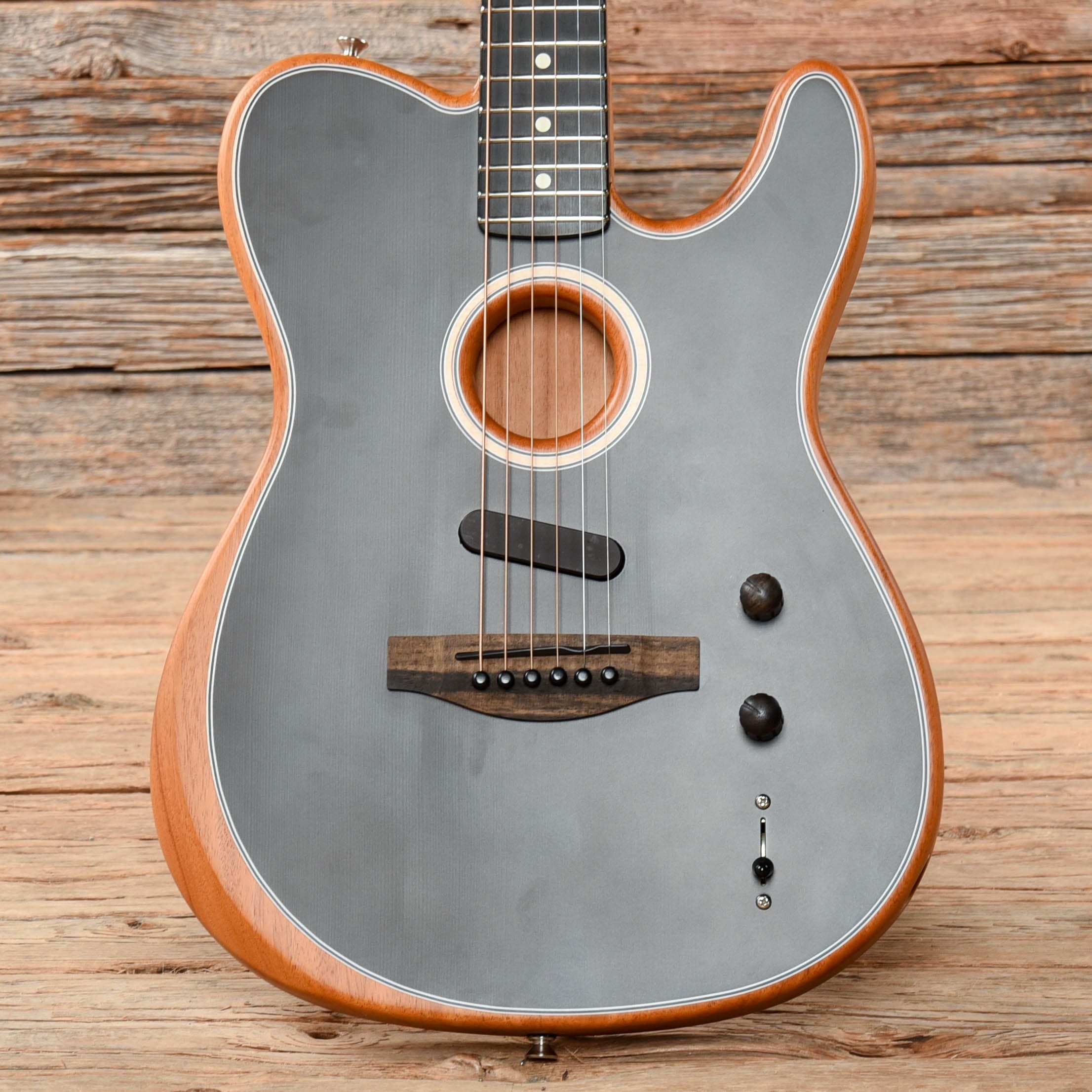 Fender American Acoustasonic Telecaster Black 2021 Acoustic Guitars / Built-in Electronics