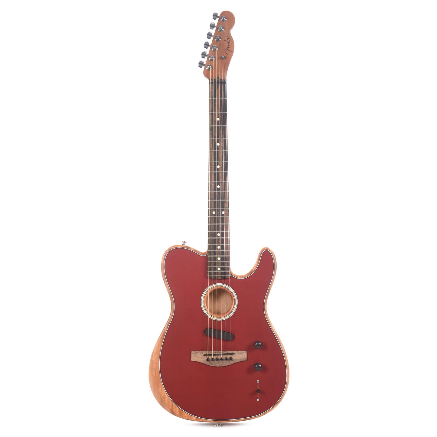 Fender American Acoustasonic Telecaster Crimson Red Acoustic Guitars / Built-in Electronics