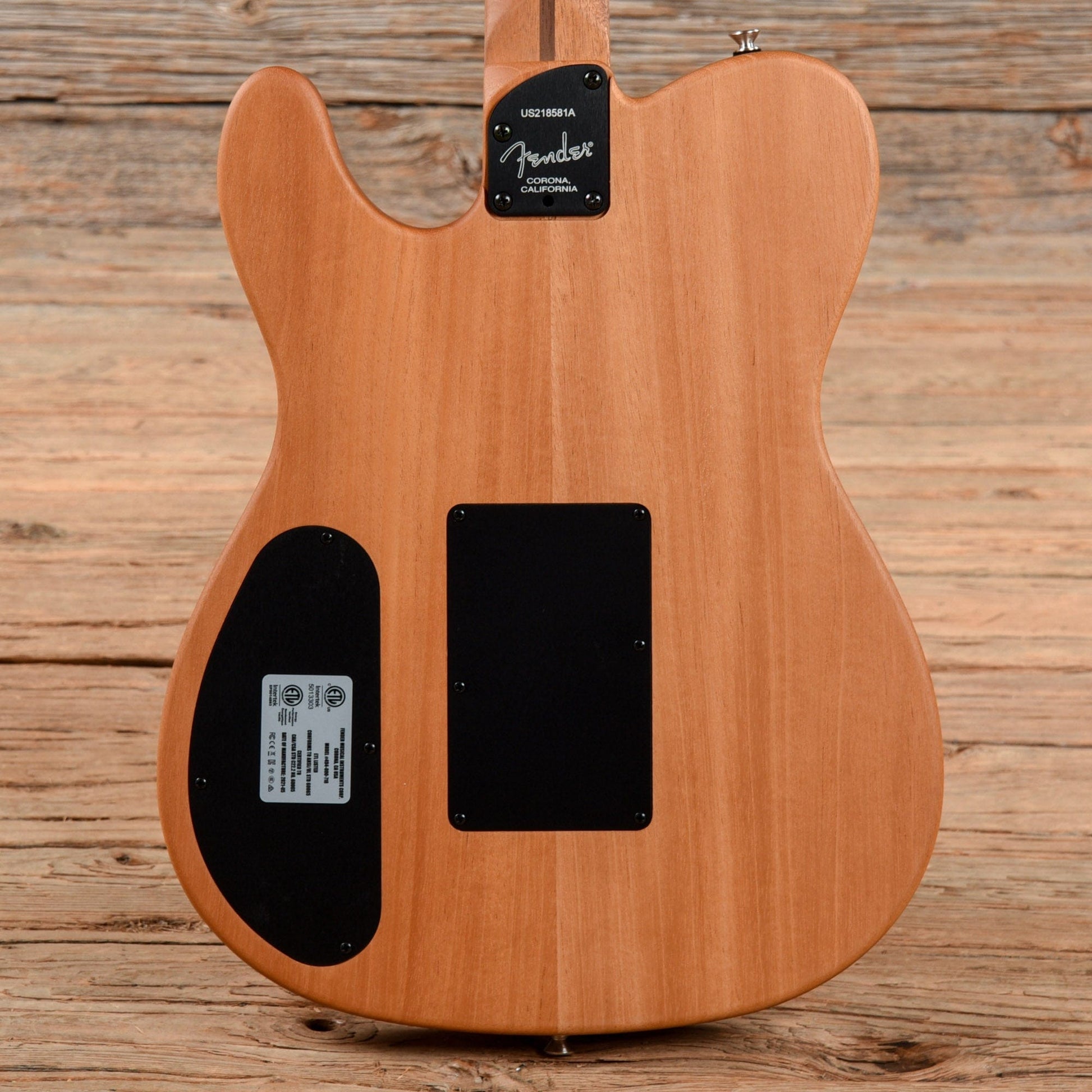 Fender American Acoustasonic Telecaster Shell Pink w/Tortoise Rosette & Purfling Acoustic Guitars / Built-in Electronics