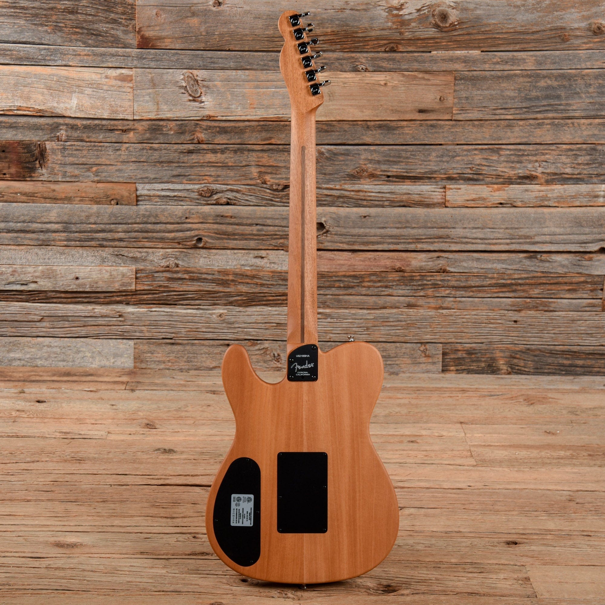 Fender American Acoustasonic Telecaster Shell Pink w/Tortoise Rosette & Purfling Acoustic Guitars / Built-in Electronics