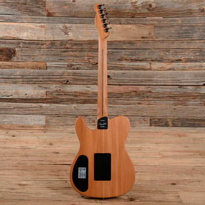 Fender American Acoustasonic Telecaster Shell Pink w/Tortoise Rosette & Purfling Acoustic Guitars / Built-in Electronics