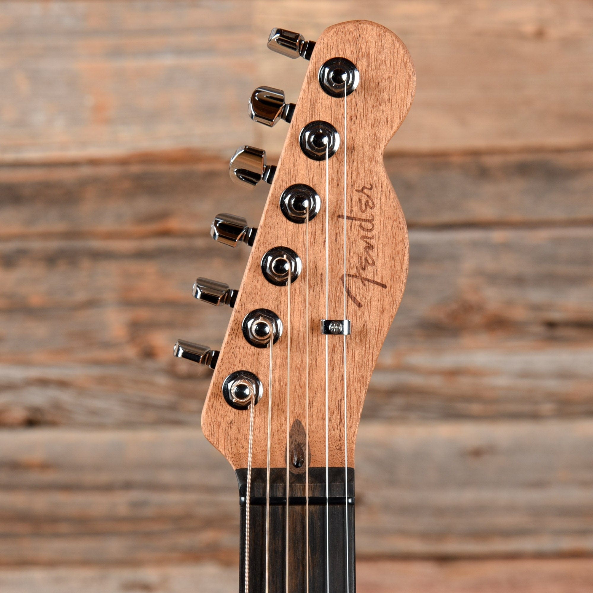 Fender American Acoustasonic Telecaster Shell Pink w/Tortoise Rosette & Purfling Acoustic Guitars / Built-in Electronics