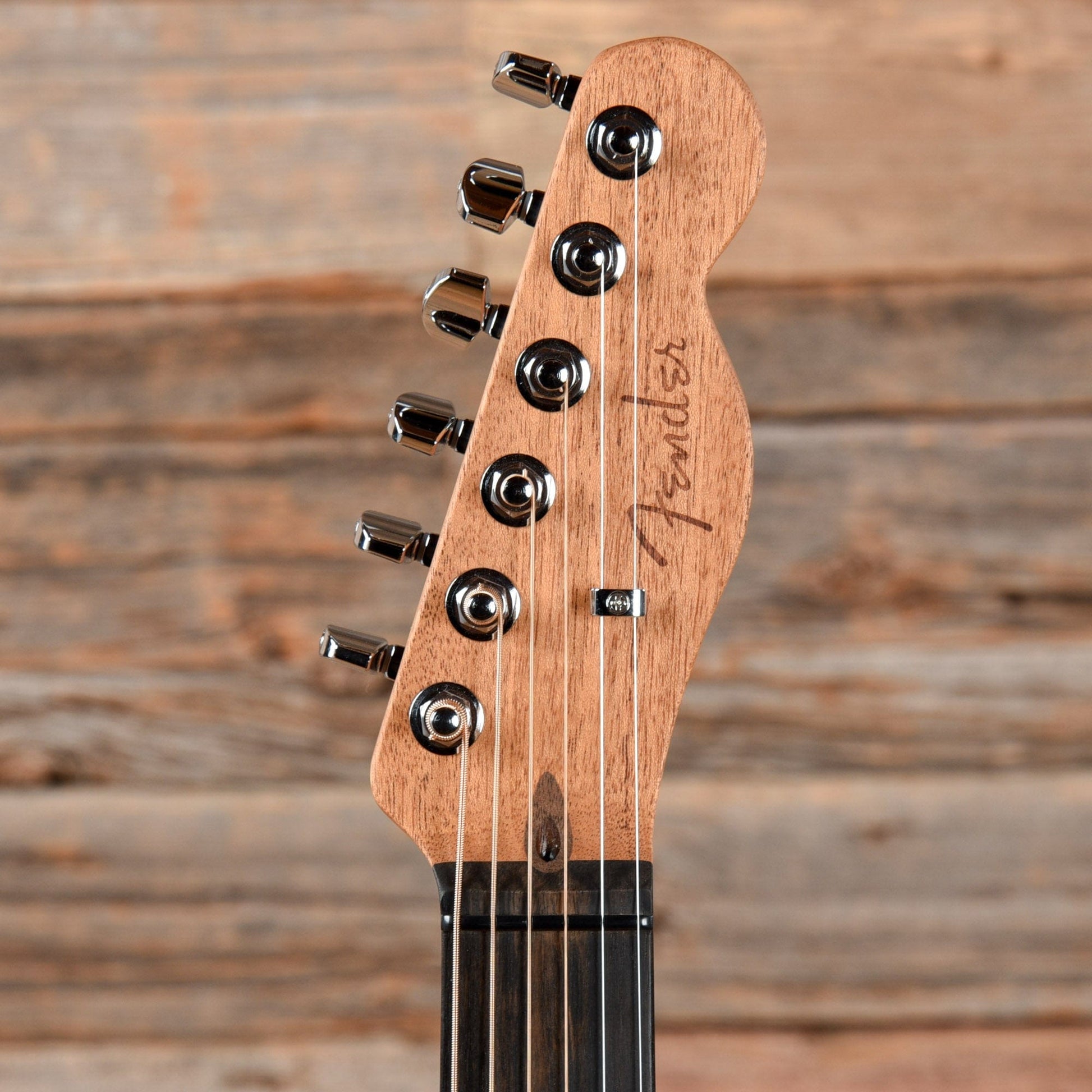 Fender American Acoustasonic Telecaster Shell Pink w/Tortoise Rosette & Purfling Acoustic Guitars / Built-in Electronics