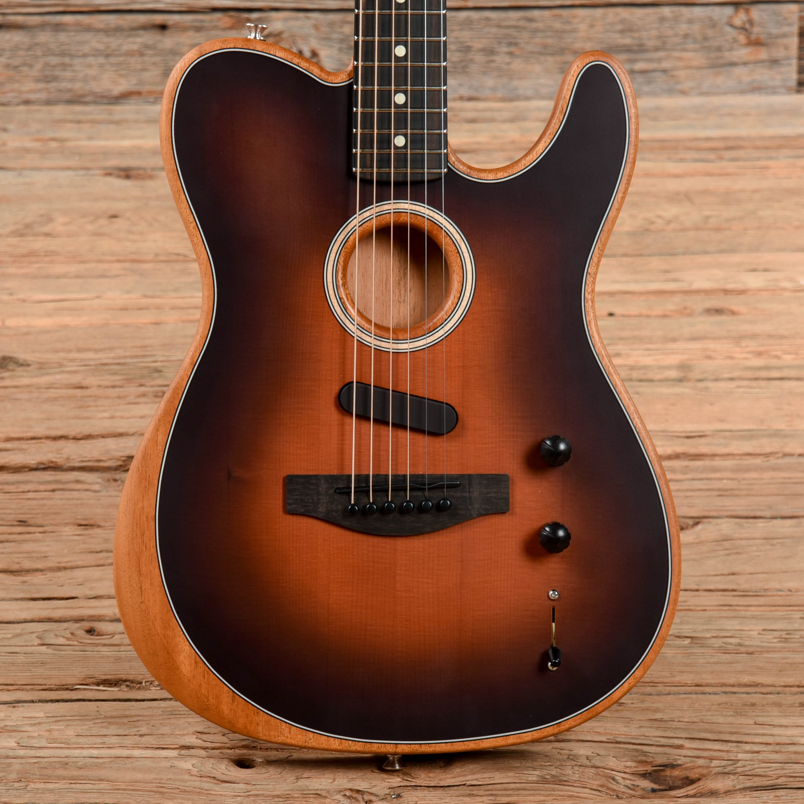 Fender American Acoustasonic Telecaster Sunburst 2022 Acoustic Guitars / Built-in Electronics