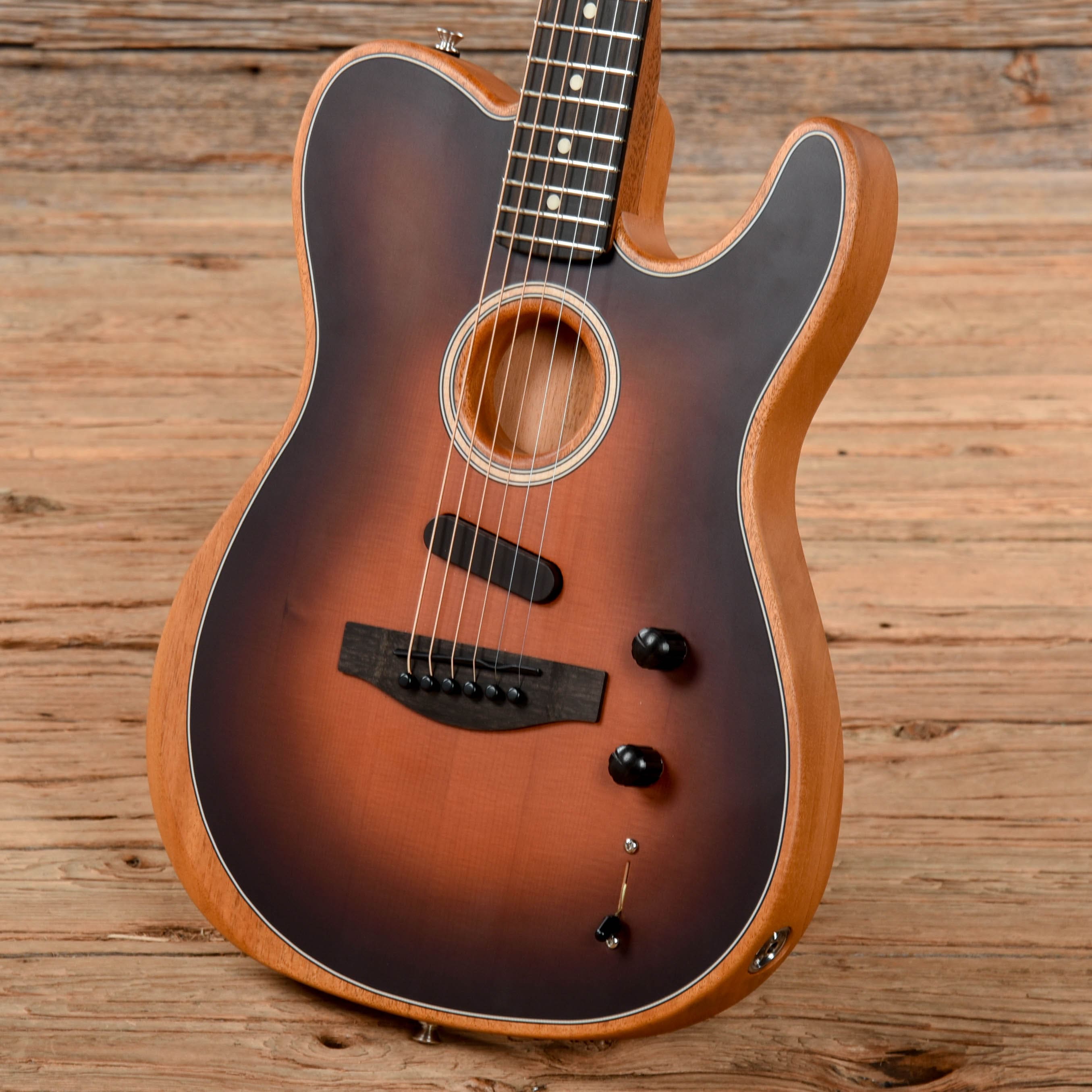 Fender American Acoustasonic Telecaster Sunburst 2022 Acoustic Guitars / Built-in Electronics