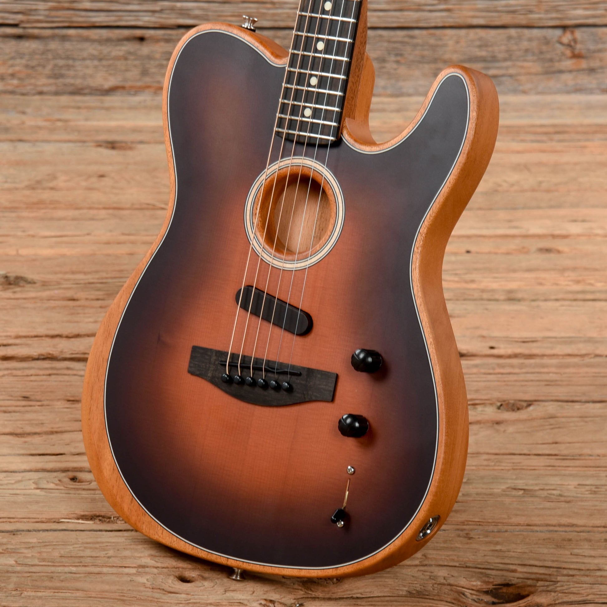 Fender American Acoustasonic Telecaster Sunburst 2022 Acoustic Guitars / Built-in Electronics