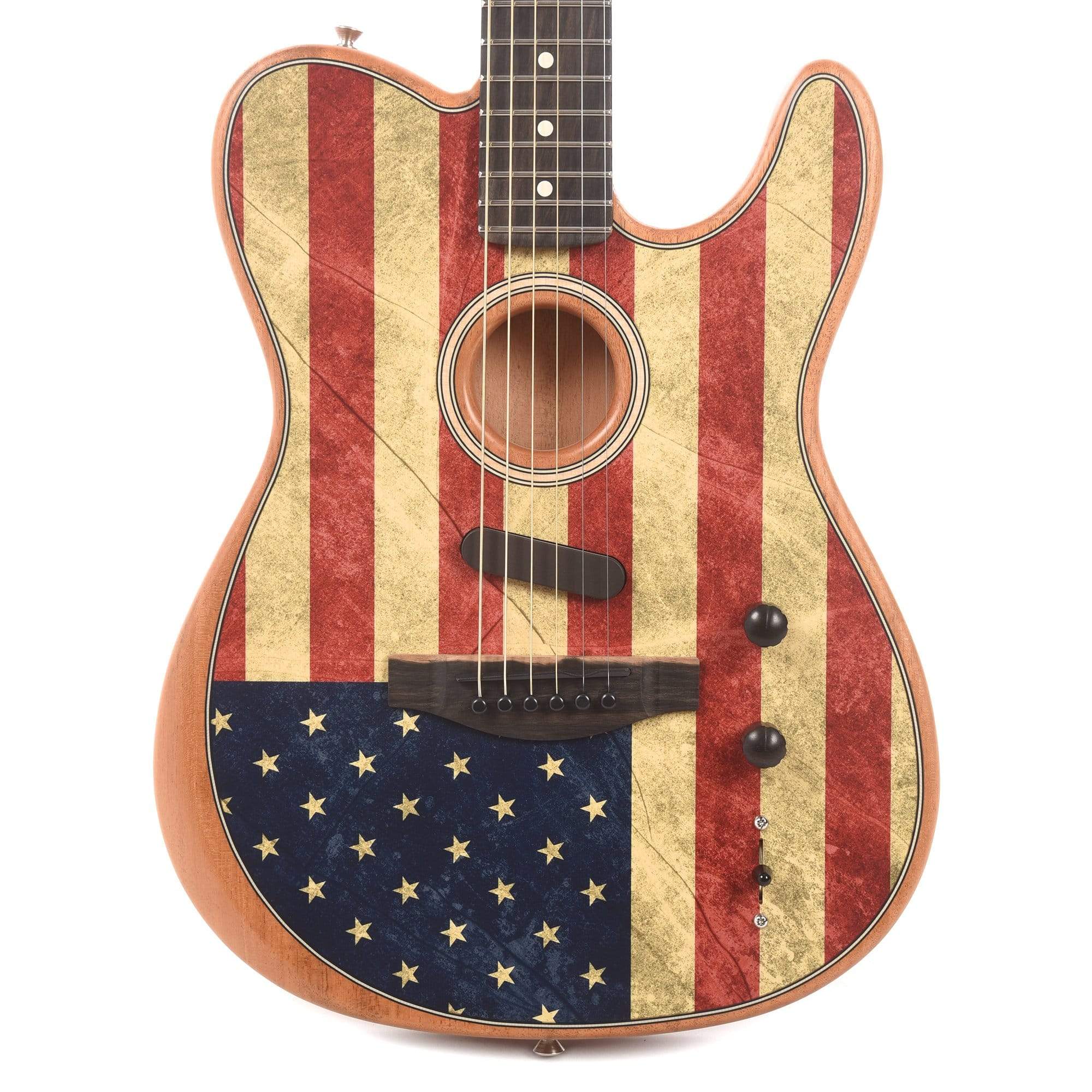 Fender Limited Edition Acoustasonic Telecaster American Flag Acoustic Guitars / Built-in Electronics