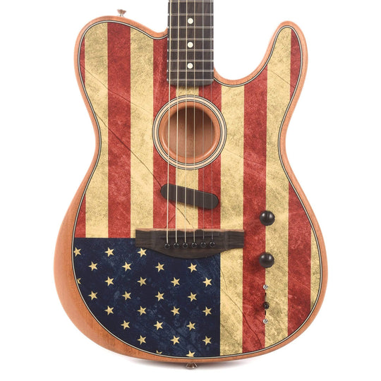 Fender Limited Edition Acoustasonic Telecaster American Flag Acoustic Guitars / Built-in Electronics