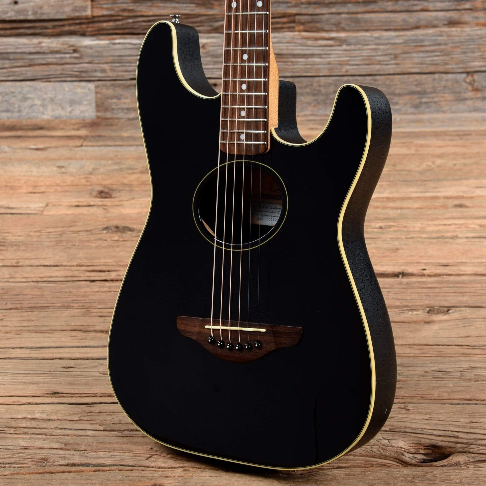 Fender Stratacoustic Black 2001 Acoustic Guitars / Built-in Electronics